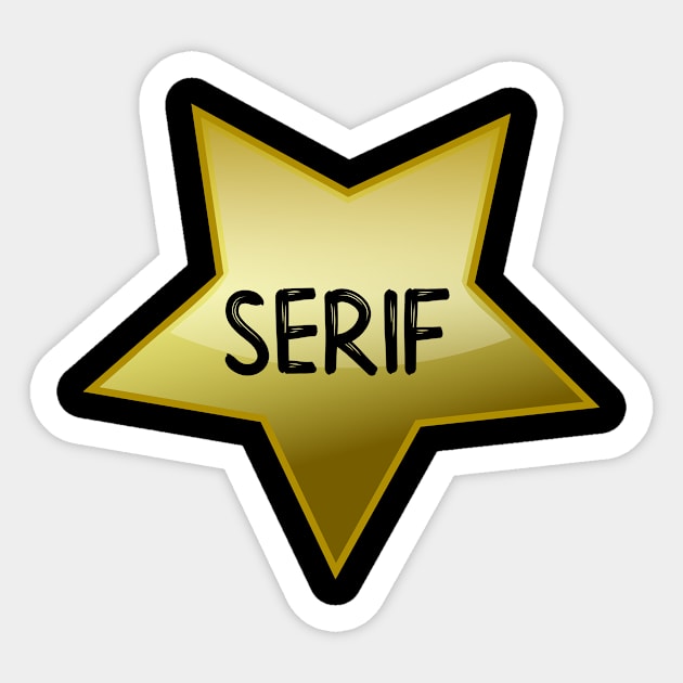 Graphic Artist Serif Star Sticker by StacysCellar